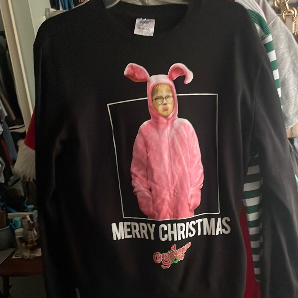 Merry Christmas A Christmas Story, Women’s, Size medium, Black Sweatshirt